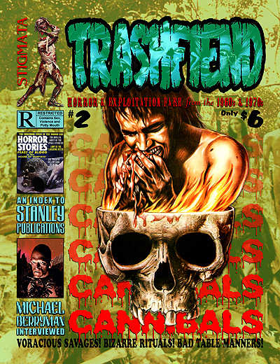 TRASHFIEND magazine side cover Issue 2 July/August/September 2002