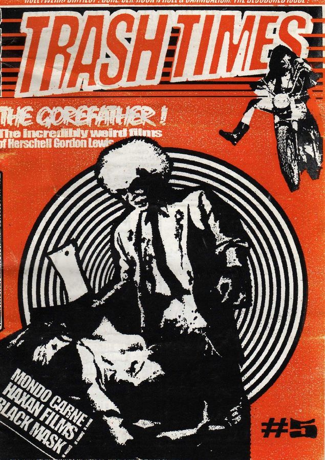 TRASH TIMES (Fr) magazine side cover Issue 5 Spring 1998