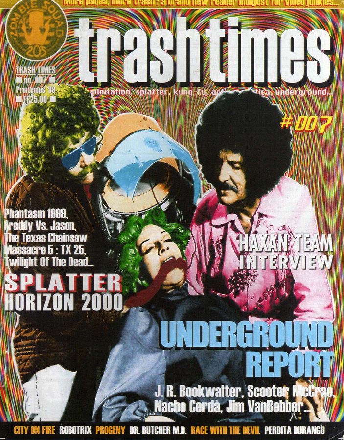 TRASH TIMES (Fr) magazine side cover Issue 7 Spring 1999