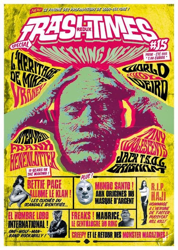 TRASH TIMES (Fr) magazine side cover Issue 15 May 2015