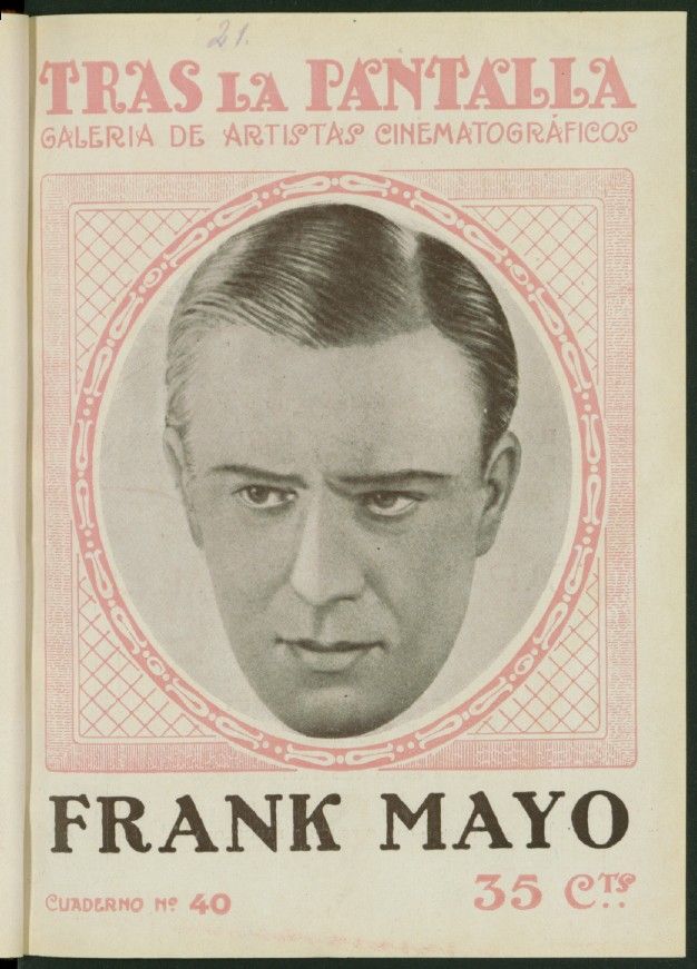 TRAS LA PANTALLA magazine side cover Issue 40 27 August 1921