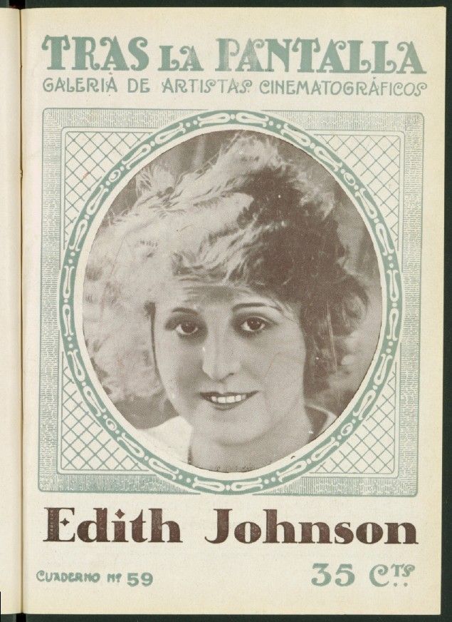TRAS LA PANTALLA magazine side cover Issue 59 7 January 1922