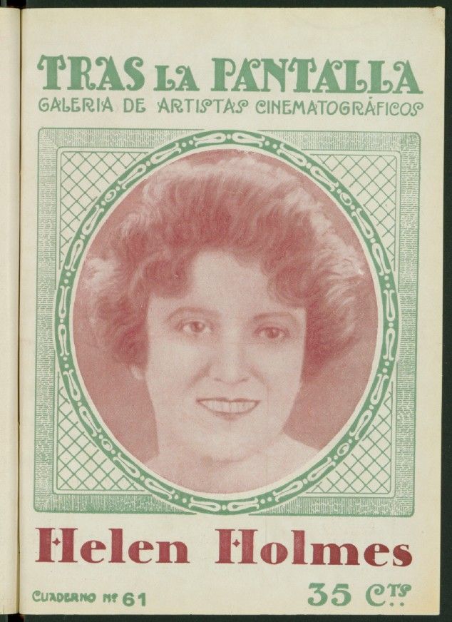 TRAS LA PANTALLA magazine side cover Issue 61 21 January 1922