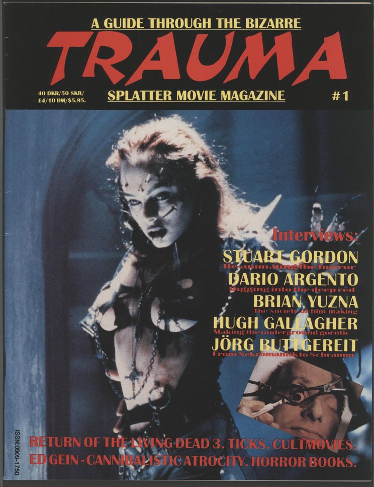 TRAUMA magazine side cover Issue 1  1993