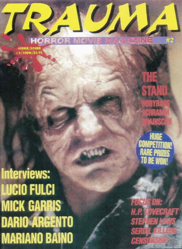 TRAUMA magazine side cover Issue 2  1993