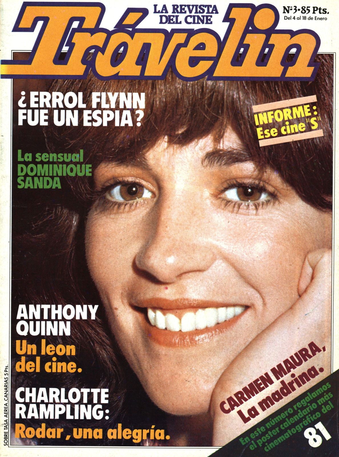TRAVELIN magazine side cover Issue 3 4 January 1981