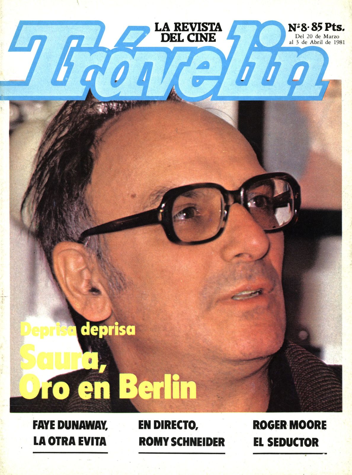 TRAVELIN magazine side cover Issue 8 15 March 1981