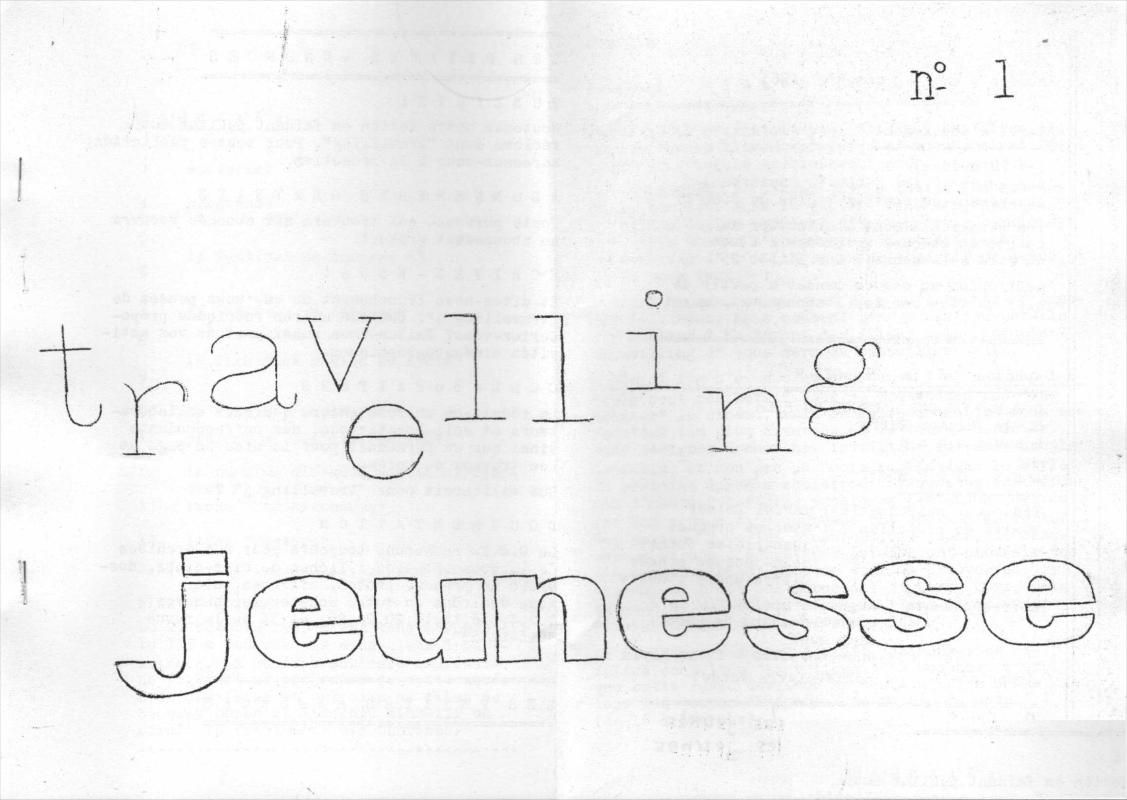 TRAVELLING (Ch) magazine side cover Issue 1 October 1963