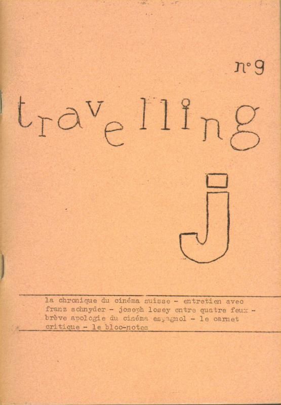 TRAVELLING (Ch) magazine side cover Issue 9 Summer 1965