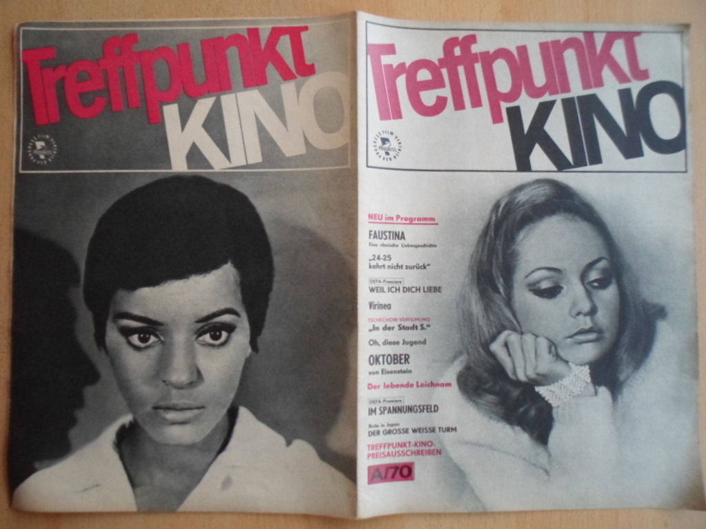 TREFFPUNKT KINO (DDR) magazine side cover Issue 1 January 1970
