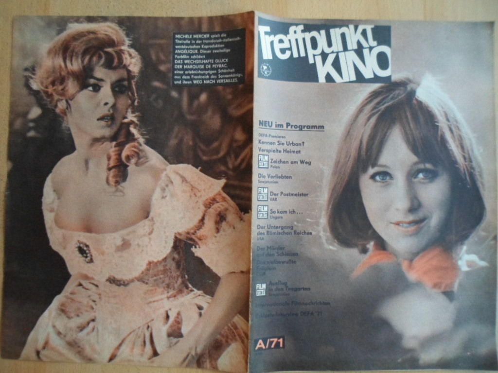 TREFFPUNKT KINO (DDR) magazine side cover Issue 1  1971