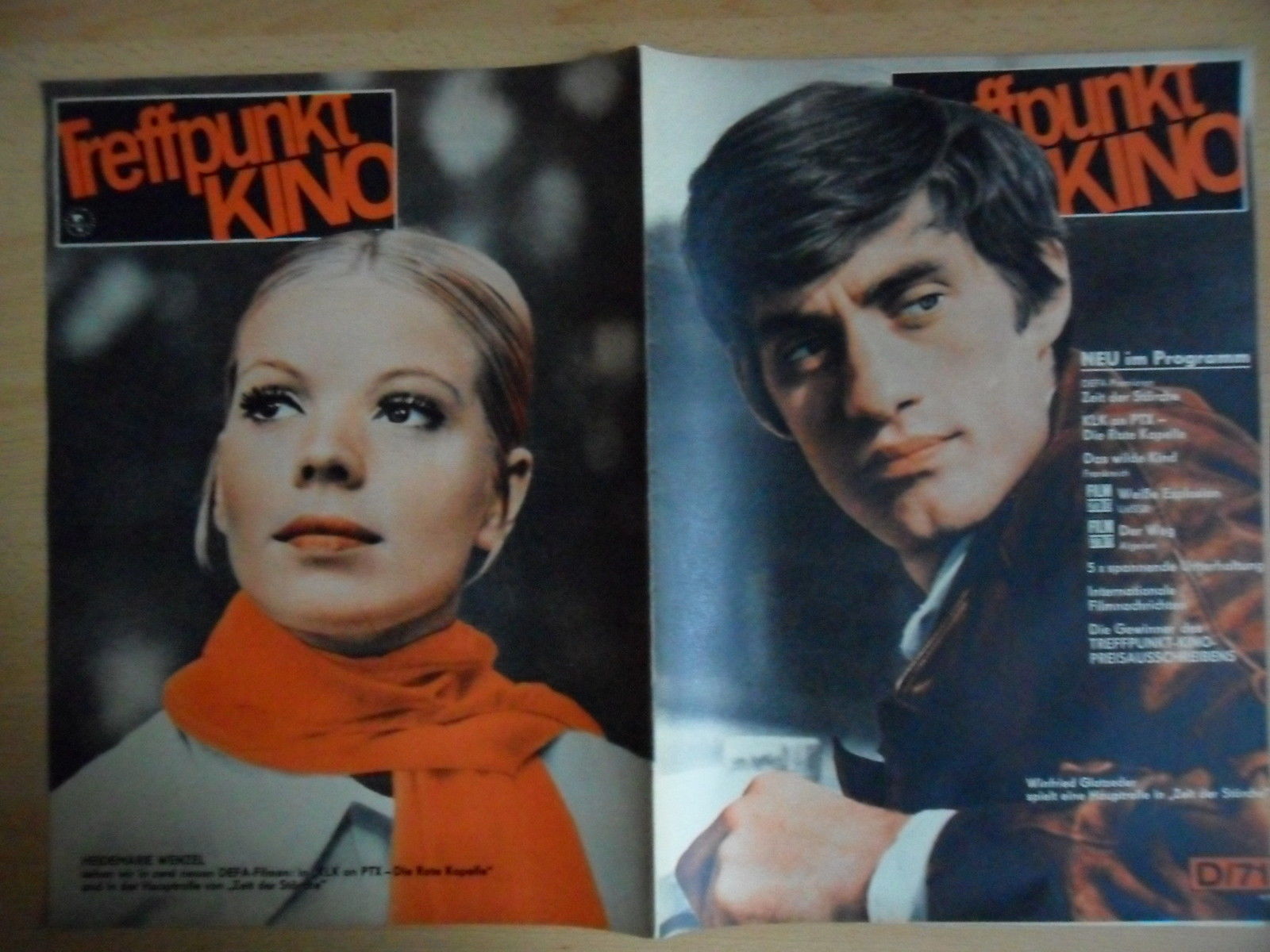 TREFFPUNKT KINO (DDR) magazine side cover Issue 4  1971