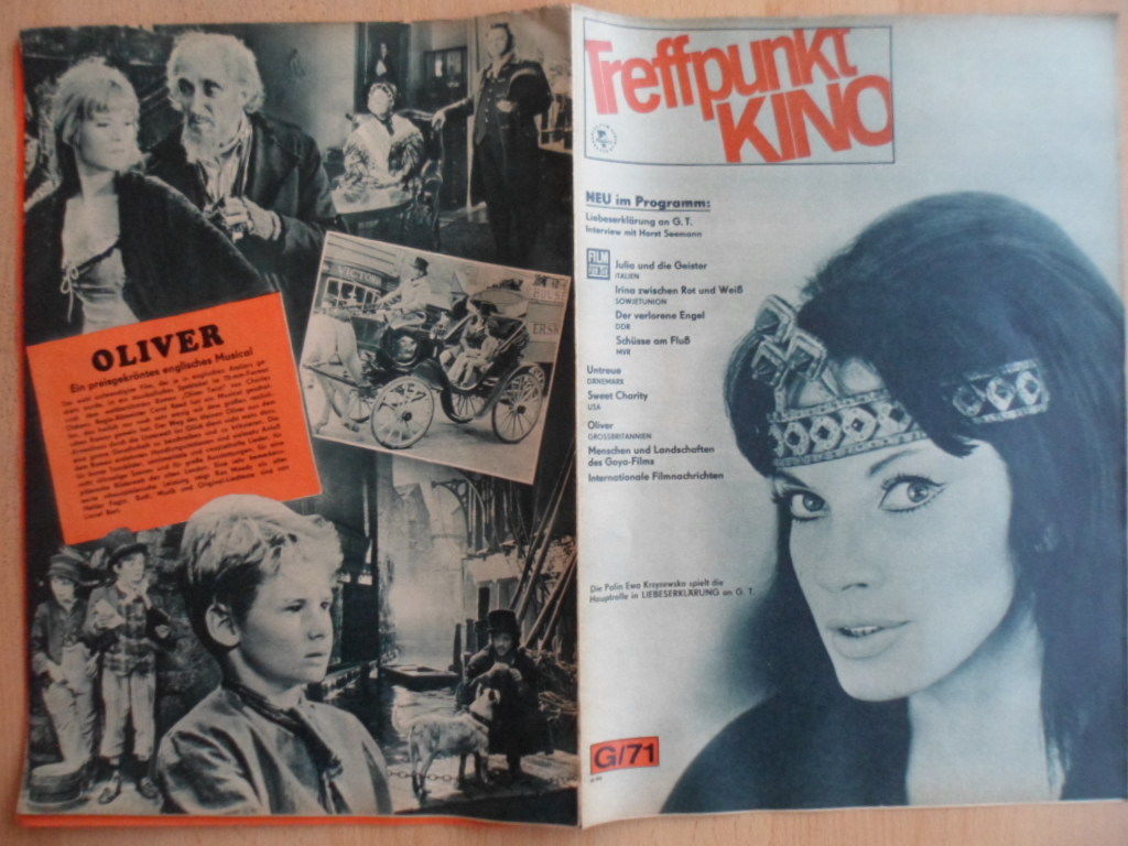 TREFFPUNKT KINO (DDR) magazine side cover Issue 7  1971