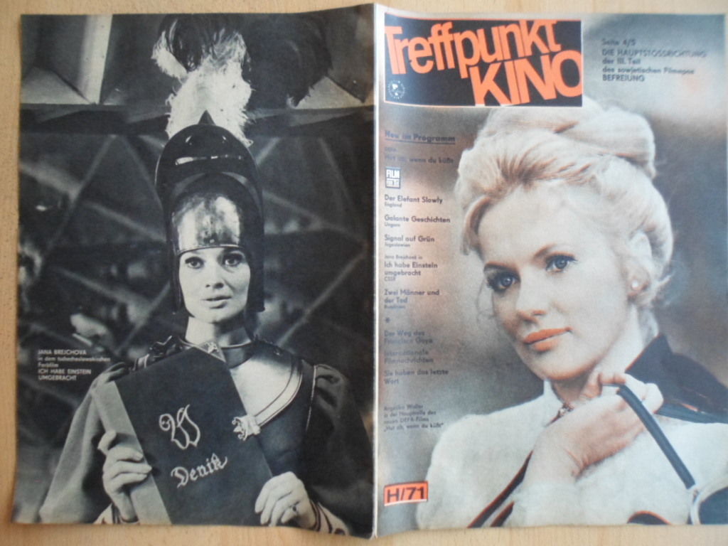 TREFFPUNKT KINO (DDR) magazine side cover Issue 8  1971