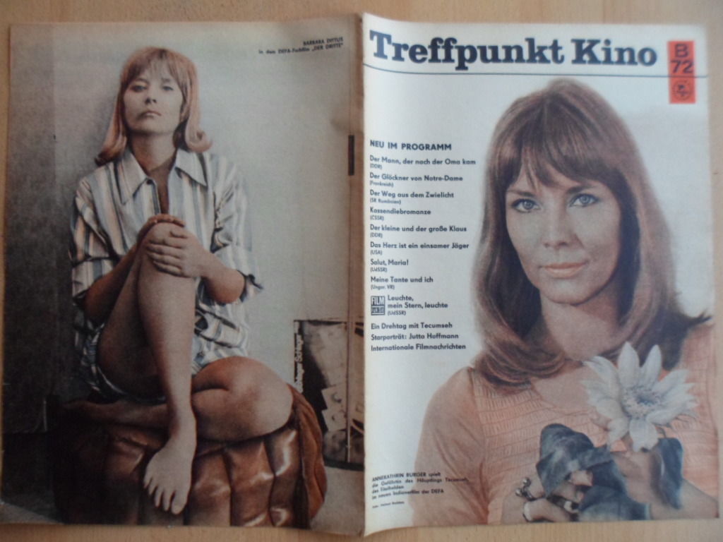 TREFFPUNKT KINO (DDR) magazine side cover Issue 2  1972