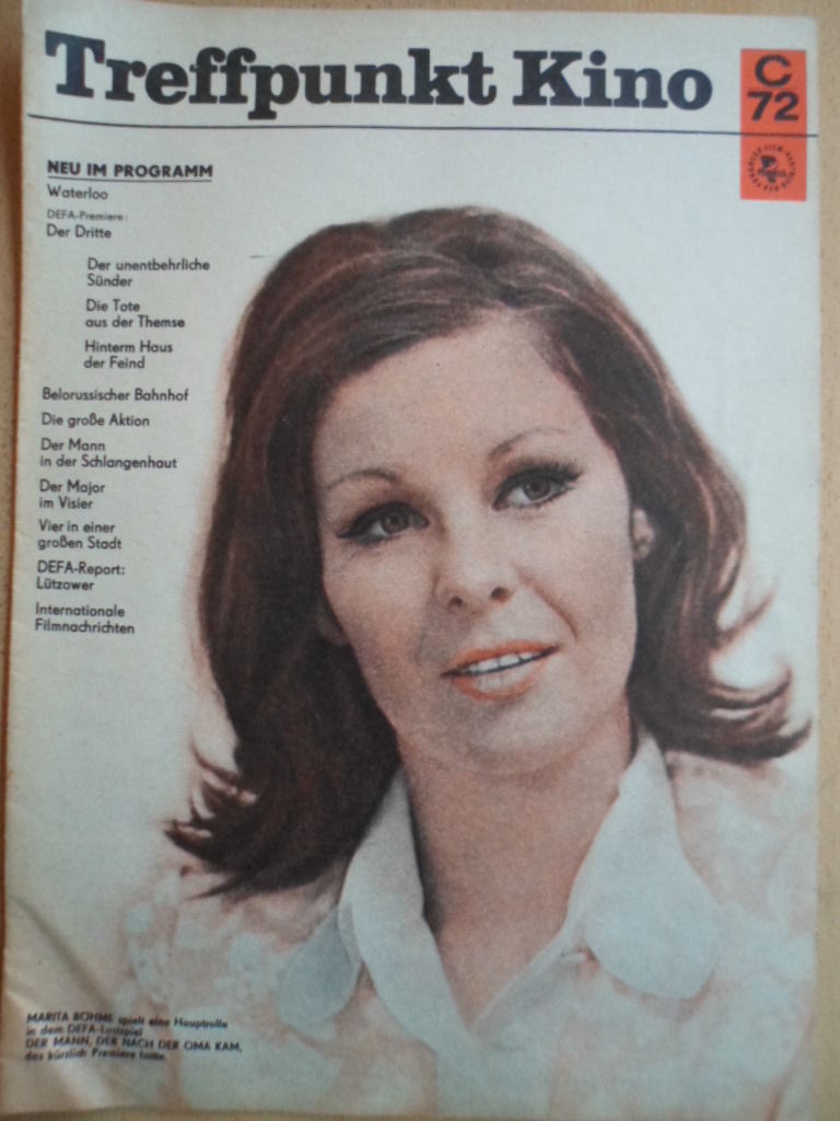 TREFFPUNKT KINO (DDR) magazine side cover Issue 3  1972