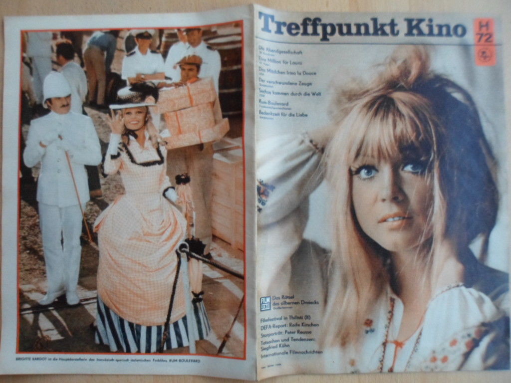 TREFFPUNKT KINO (DDR) magazine side cover Issue 8  1972