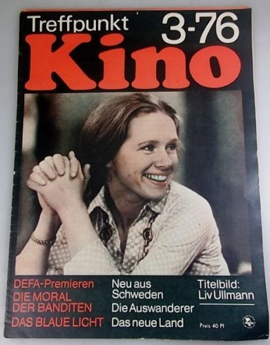 TREFFPUNKT KINO (DDR) magazine side cover Issue 3  1976