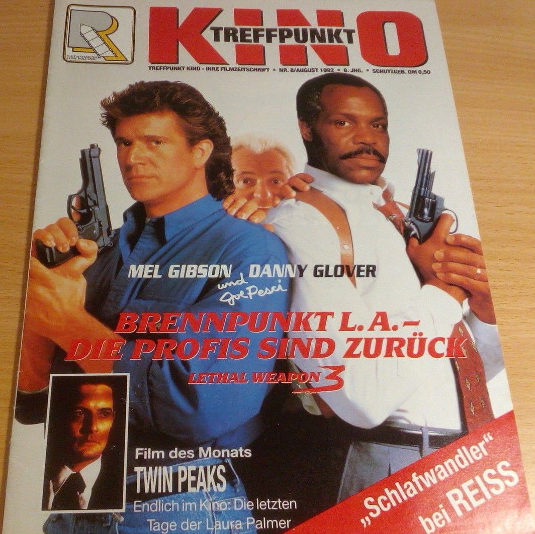 TREFFPUNKT KINO magazine side cover August 1992