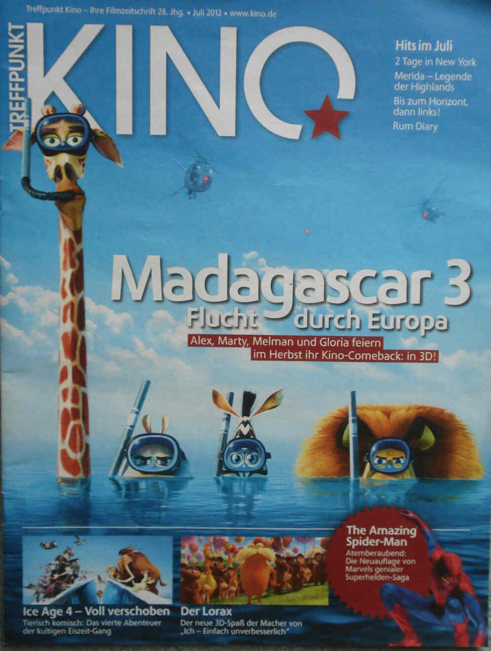 TREFFPUNKT KINO magazine side cover July 2012
