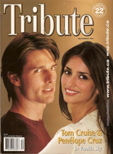 TRIBUTE magazine side cover December 2001