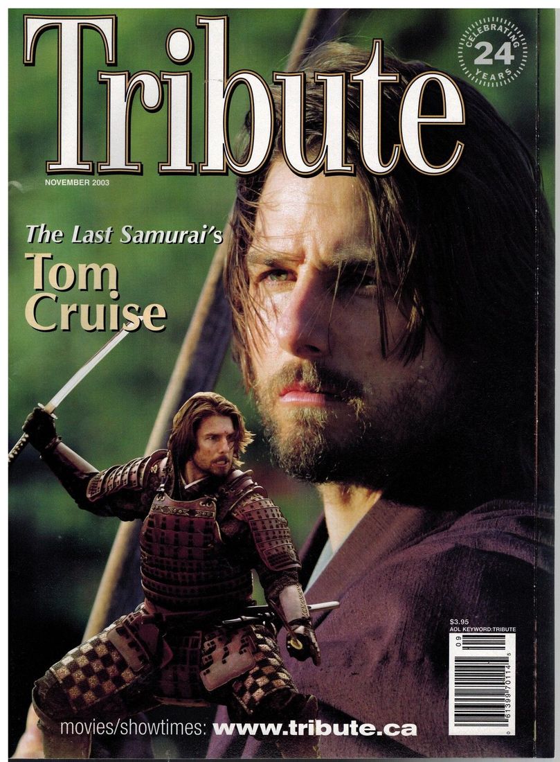TRIBUTE magazine side cover November 2003