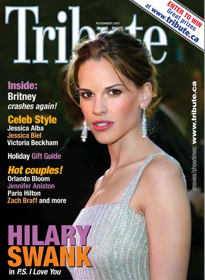 TRIBUTE magazine side cover November 2007
