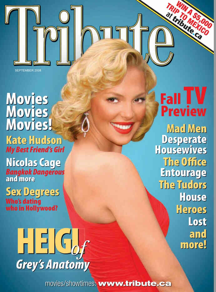TRIBUTE magazine side cover September 2008