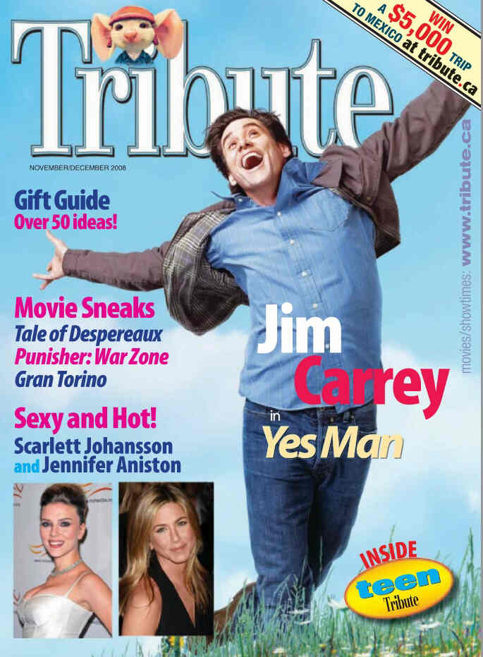 TRIBUTE magazine side cover November-December 2008
