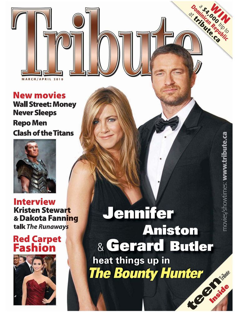 TRIBUTE magazine side cover March/April 2010