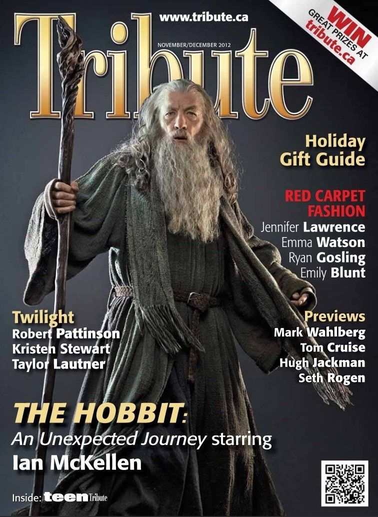 TRIBUTE magazine side cover November/December 2012