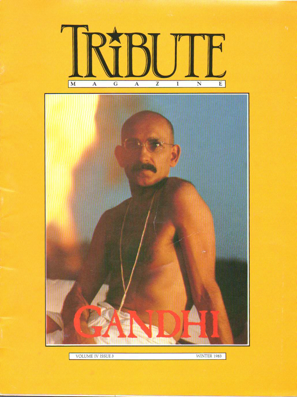 TRIBUTE magazine side cover  Vol 4 # 3 Winter 1983