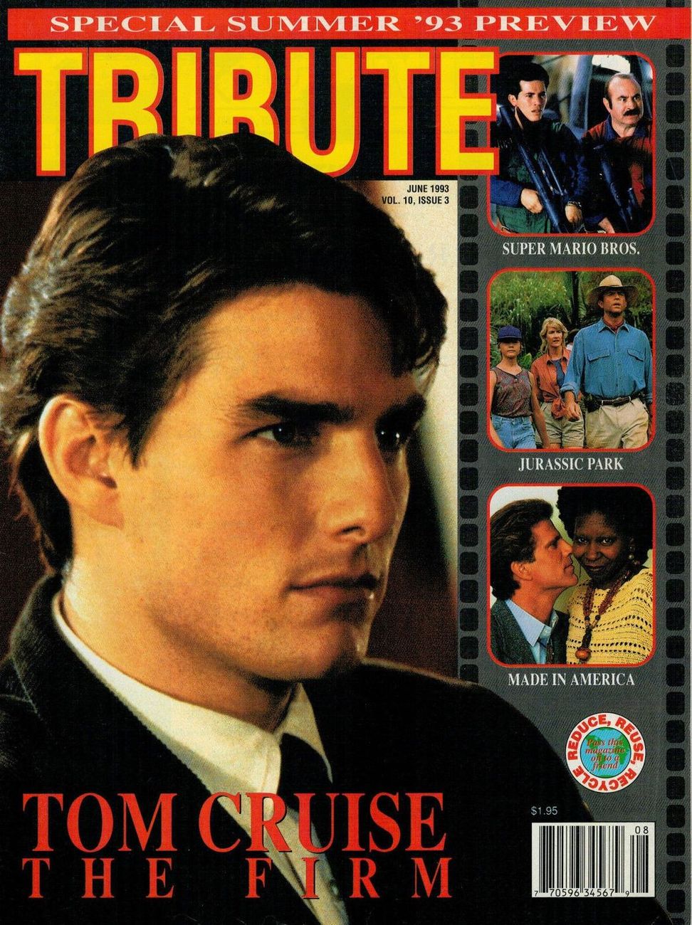 TRIBUTE magazine side cover  Vol 10 No 3 June 1993