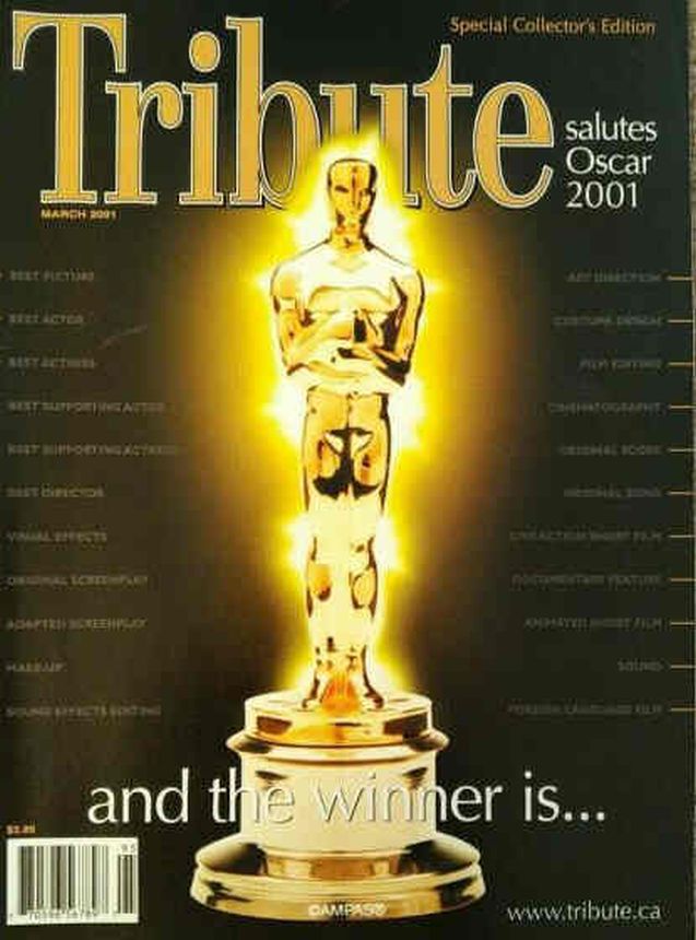 TRIBUTE magazine side cover  March 2001