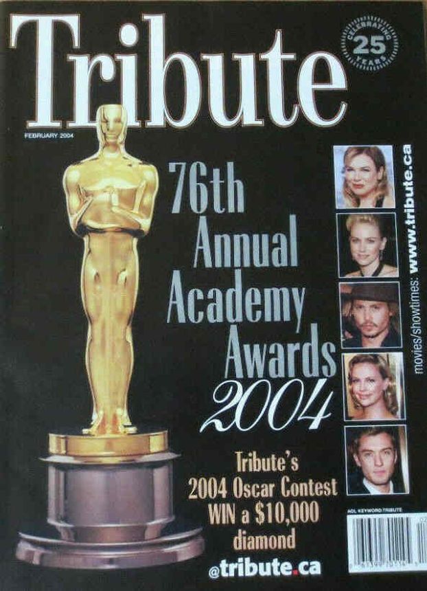 TRIBUTE magazine side cover  February 2004