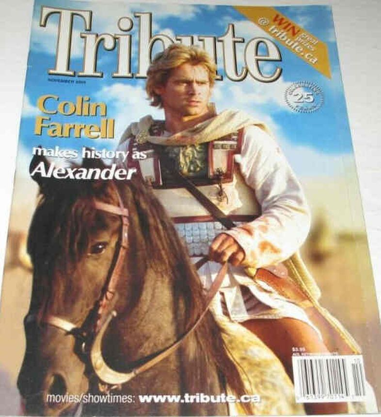 TRIBUTE magazine side cover  November 2004