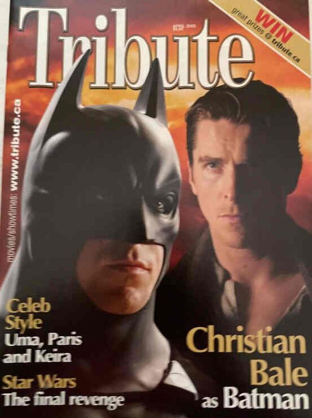 TRIBUTE magazine side cover  April 2005