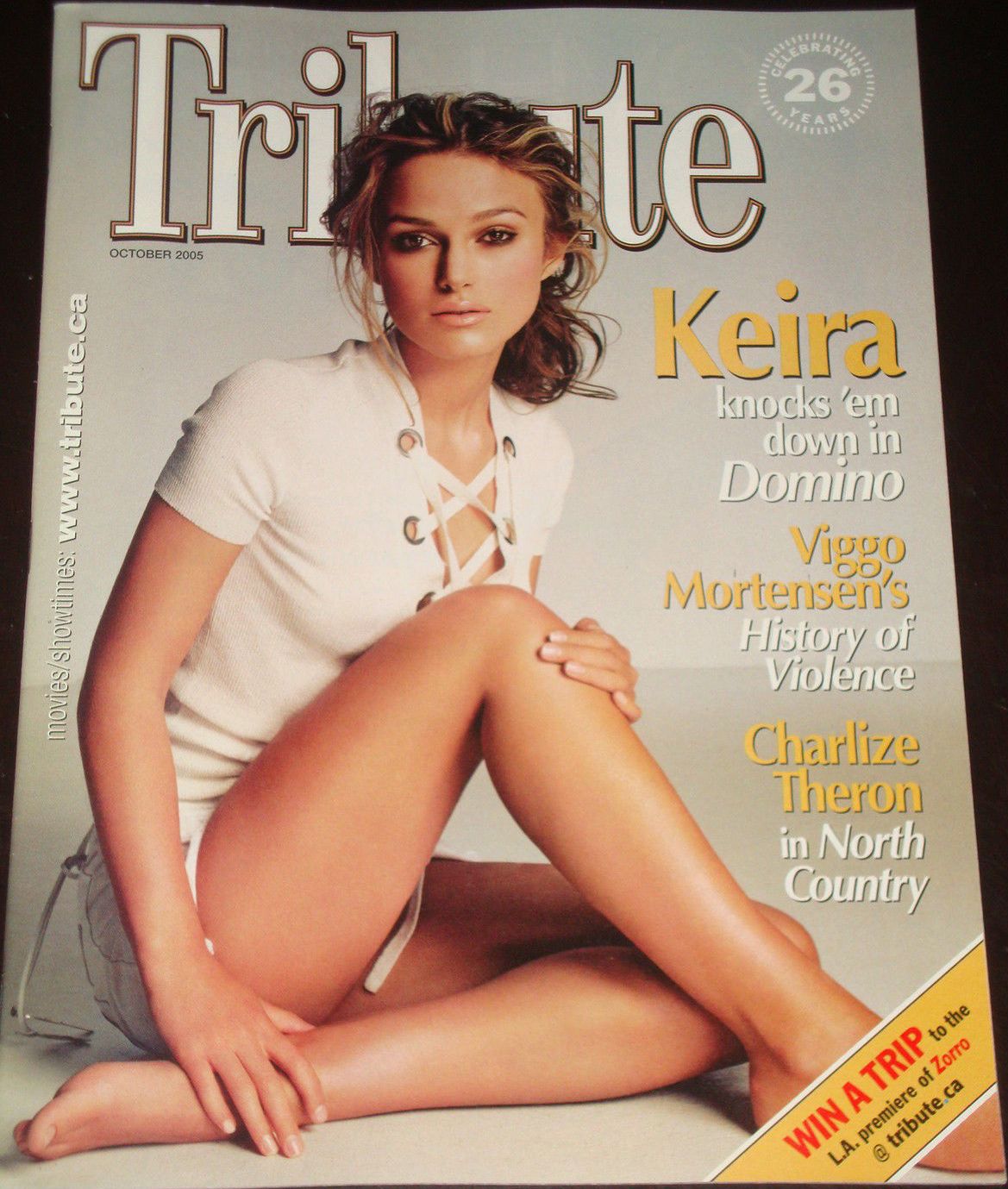 TRIBUTE magazine side cover  October 2005