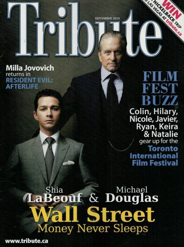 TRIBUTE magazine side cover  September 2010