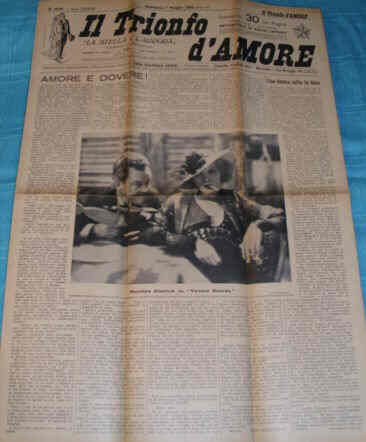 IL TRIONFO D AMORE magazine side cover 7 May 1933