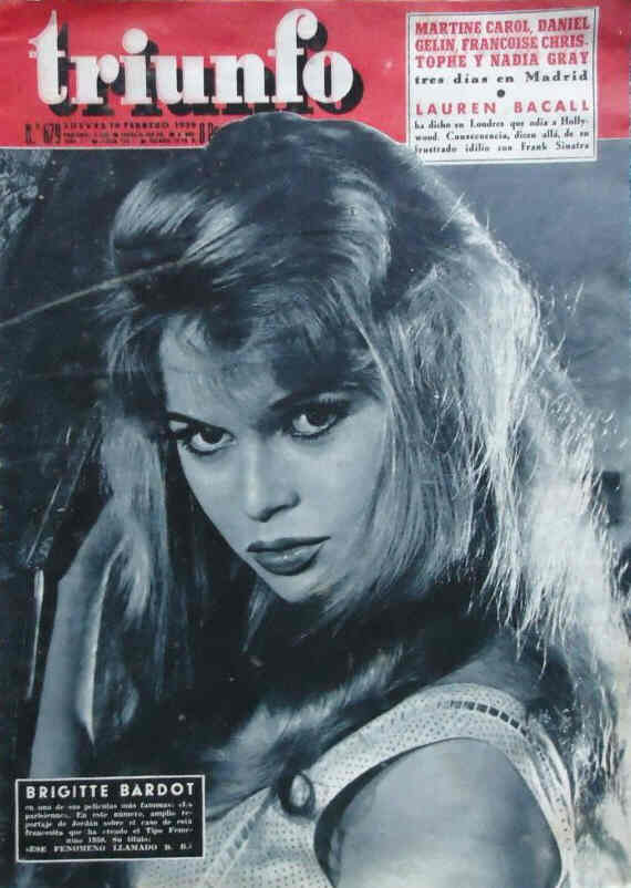 TRIUNFO magazine side cover Issue 679 19 February 1959