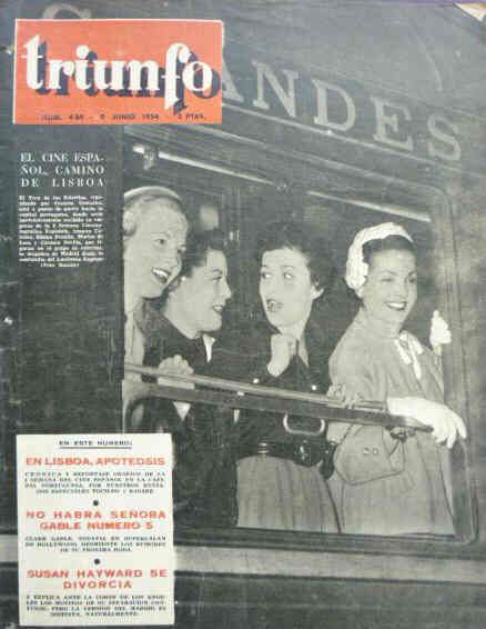 TRIUNFO magazine side cover Issue 434  1954
