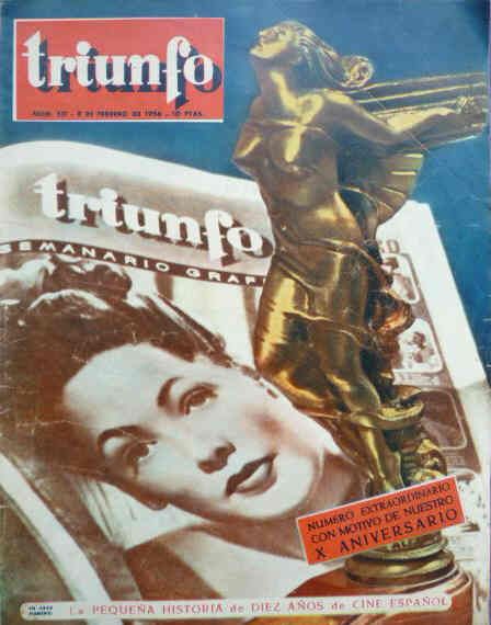 TRIUNFO magazine side cover Issue 521 8 February 1956