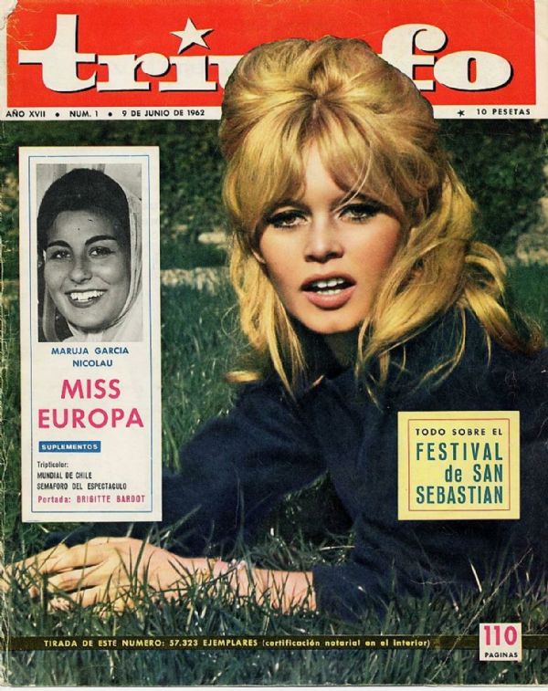 TRIUNFO magazine side cover Issue 1 9 June 1962