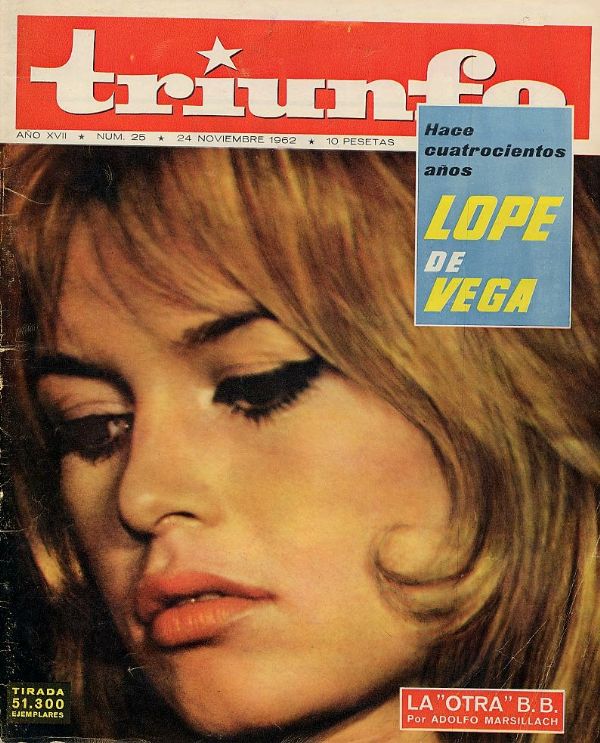 TRIUNFO magazine side cover Issue 25 24 November 1962