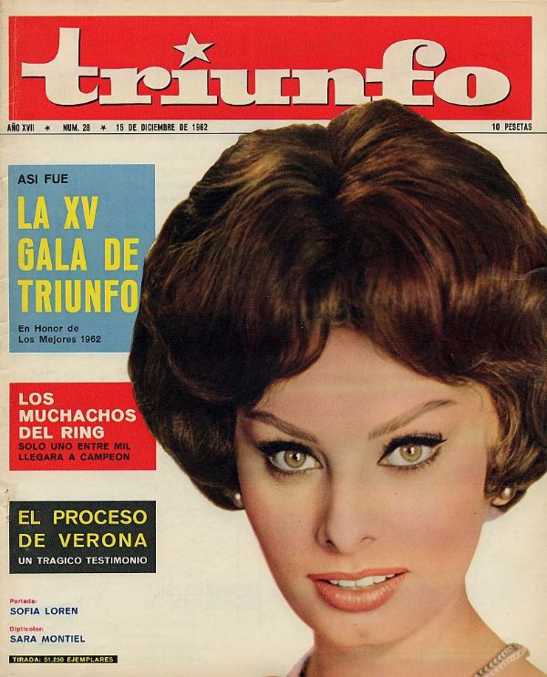 TRIUNFO magazine side cover Issue 28 15 December 1962
