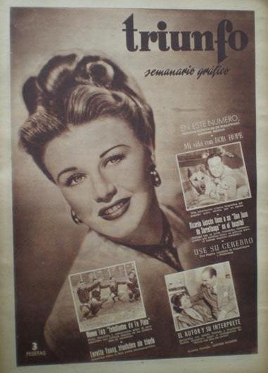 TRIUNFO magazine side cover Issue 97 6 December 1947