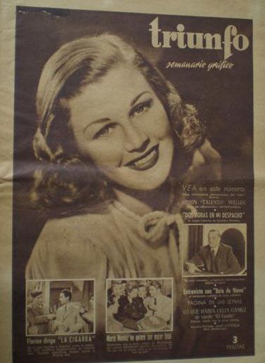 TRIUNFO magazine side cover Issue 99 20 December 1947