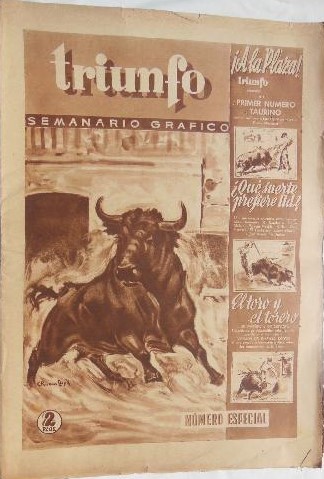 TRIUNFO magazine side cover Issue 25  July 1946