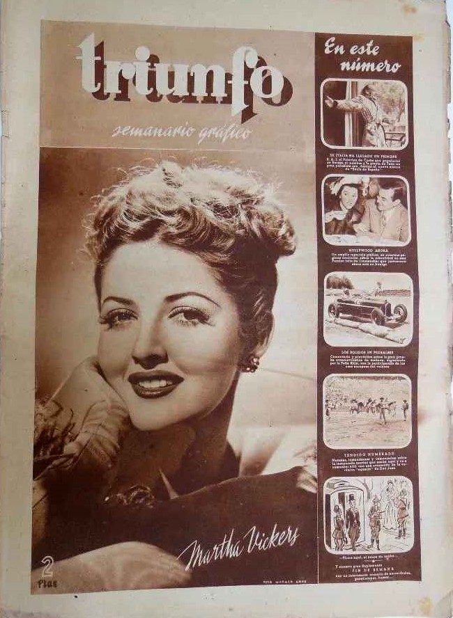 TRIUNFO magazine side cover Issue 39 26 October 1946
